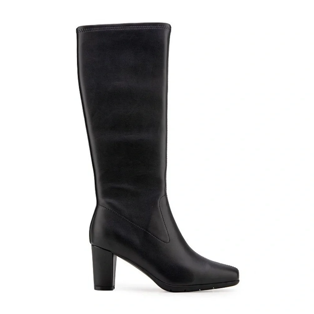 NEW Aerosoles Clover  Knee-High Boots Black 10M Foam Footbed Slip Resistant